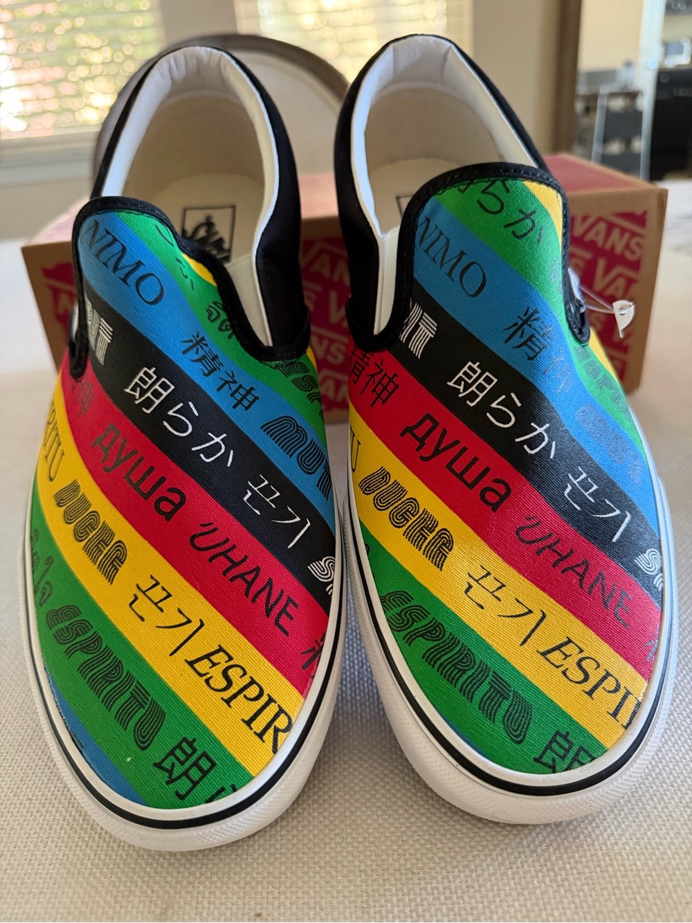 VANS Spirit 2020 Olympics International Script Bright Slip-On Shoes Men' Sz 11